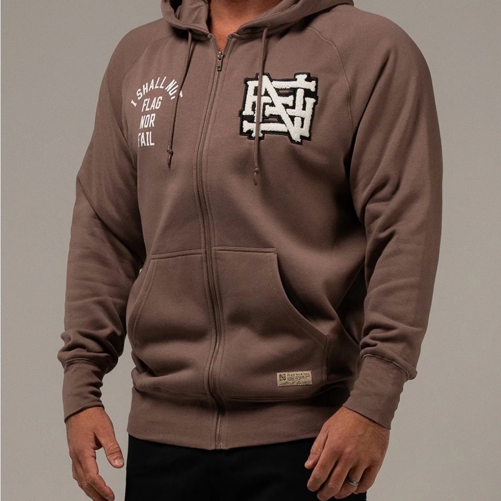 Brown Flag Nor Fail Zip-Up Hoodie - Picture 2 of 7